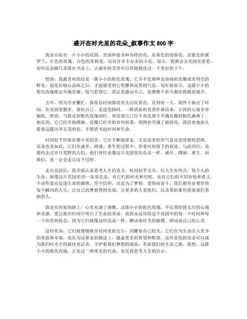 盛开在时光里的花朵_叙事作文800字 2