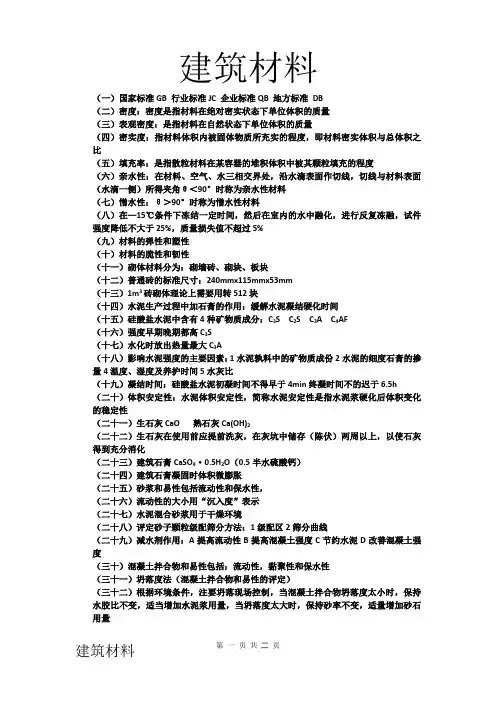 建筑材料