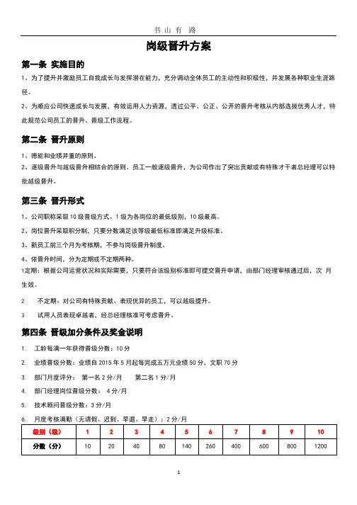 岗级晋升方案.pptx
