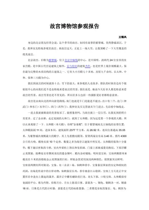 故宫博物馆参观报告