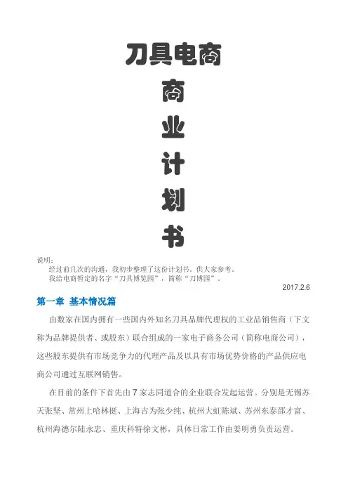 BP商业计划模板