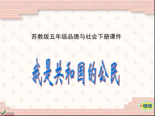 苏教版五年级品德与社会下册ppt课件我是共和国的公民11