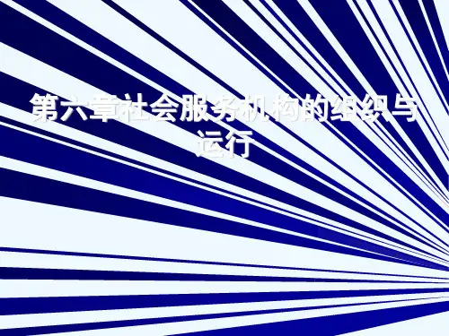 第六章社会服务机构的组织与运行PPT课件