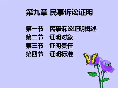 第9章 民事诉讼证明
