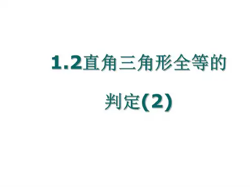 八年级数学直角三角形全等的判定