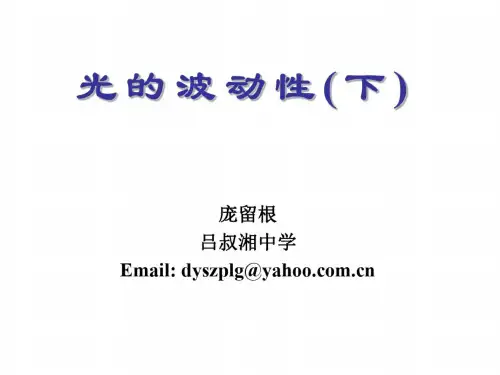 高考物理光的波动性1