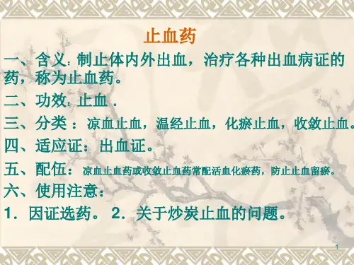 中药学课件：17 止血药