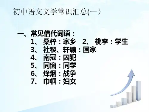 初中语文文学常识汇总PPT课件