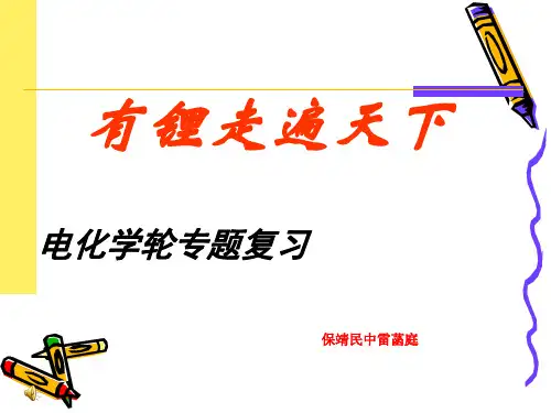 化学课件《电化学第二轮专题复习》优秀ppt 人教课标版