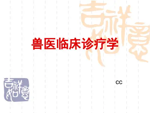 兽医临床诊疗技术 课件