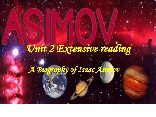A biography of Isaac AsimovPPT课件
