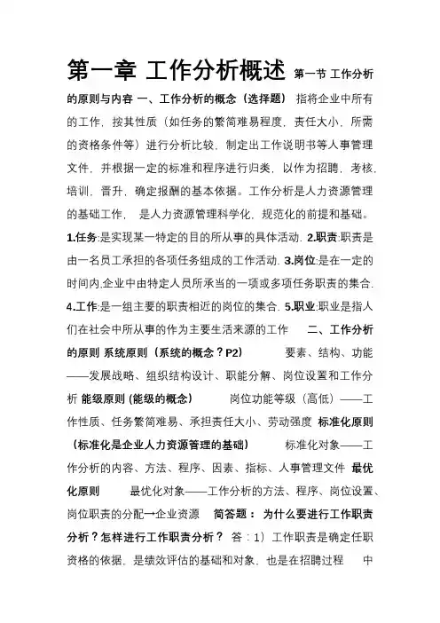 工作分析理论与应用 PPT汇总