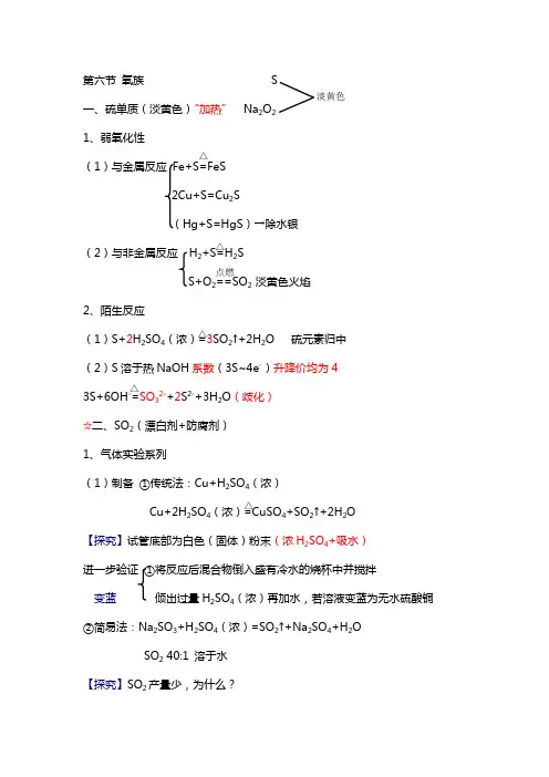 高考化学 2.6笔记硫