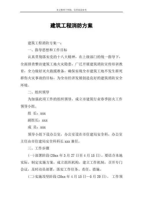 建筑工程消防方案