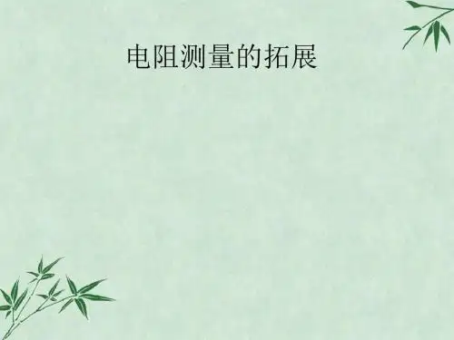 电阻的测量课件18 人教版