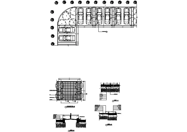 【设计图纸】停车场地设计施工图001(精选CAD图例) 