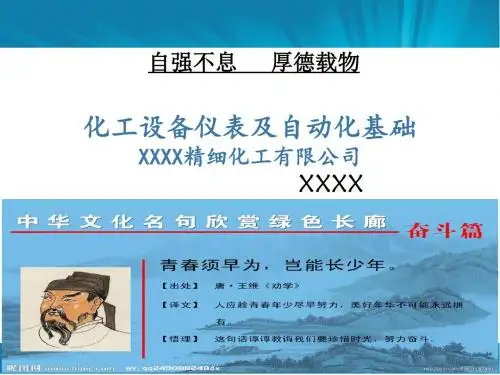 XXXX精细化工仪表自动化基础培训