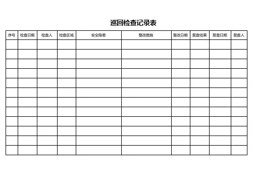 最新-巡回检查记录