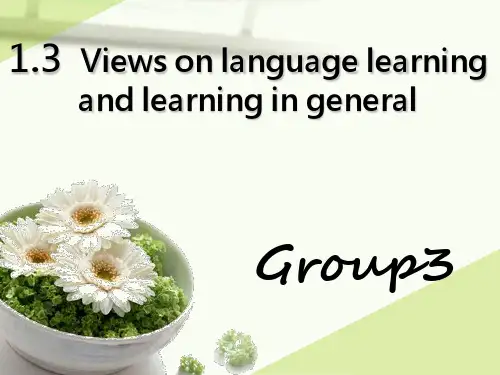 Views on language learning and learning in general