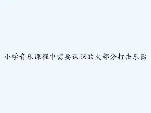 小学音乐课程中需要认识的大部分打击乐器
