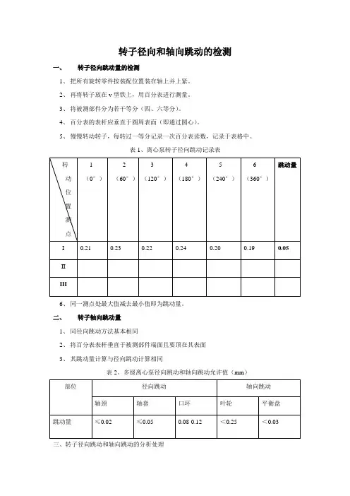 转子径向和轴向跳动的检测 7