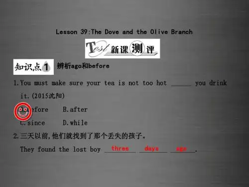 九年级英语下册 Unit 7 Lesson 39 The Dove and the Olive Branch课件 (新版)冀教版