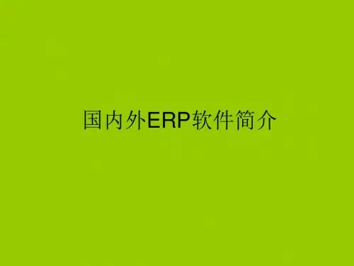 国内外ERP软件相关介绍-PPT文档资料11页