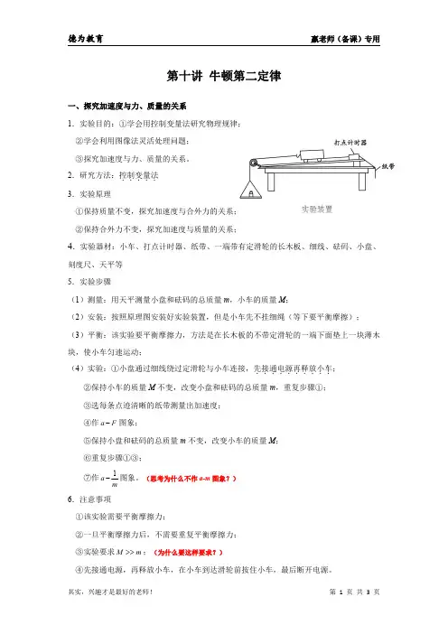 牛顿第二定律