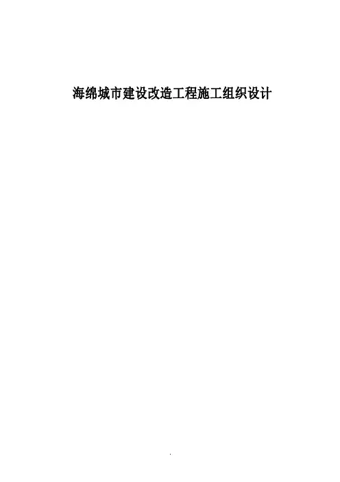 海绵城市建设改造工程施工组织设计