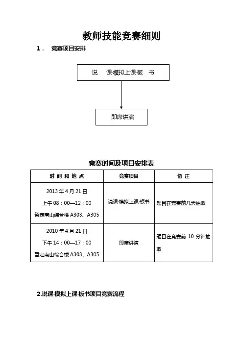 教师技能竞赛细则