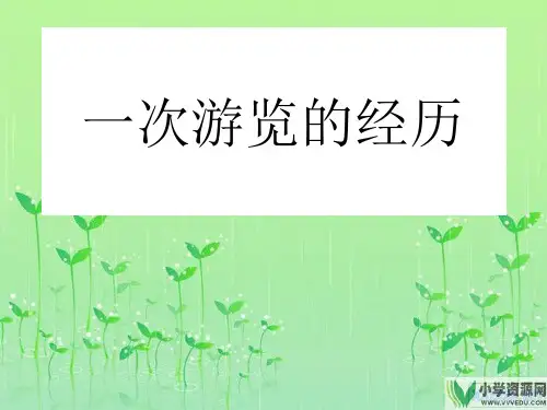 作文:记一次游览的经历
