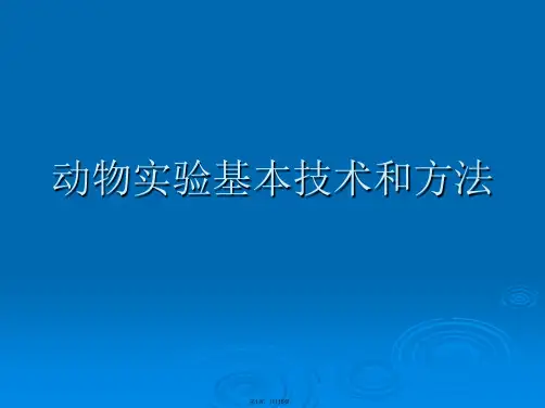 动物实验基本技术和方法PPT课件