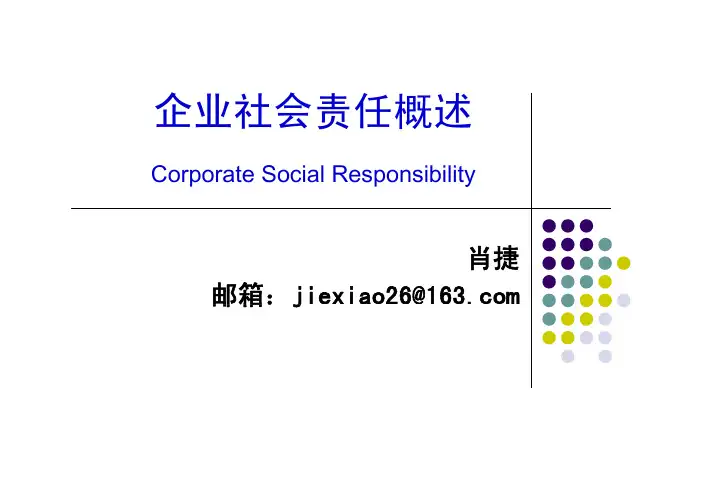 企业社会责任概述