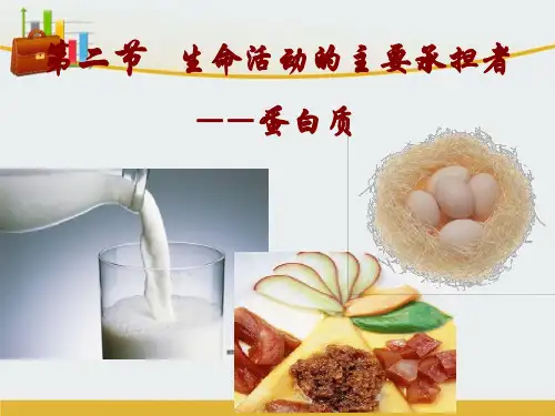 【精编】高中生物 2.2 生命活动的主要承担者-蛋白质课件 新人教版必修1-精心整理