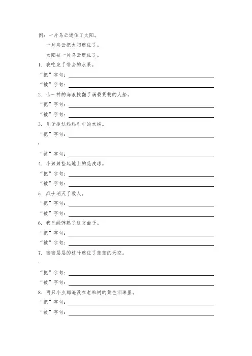 把字句、被字句
