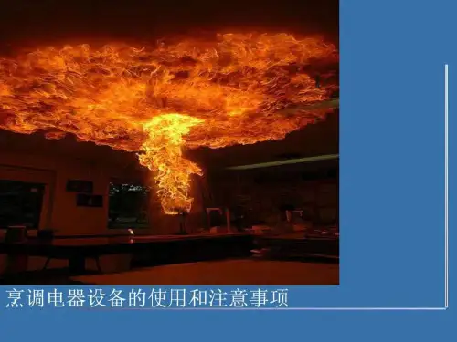 中英文酒店厨房烹调电器设备的使用安全和注意事项文库PPT课件