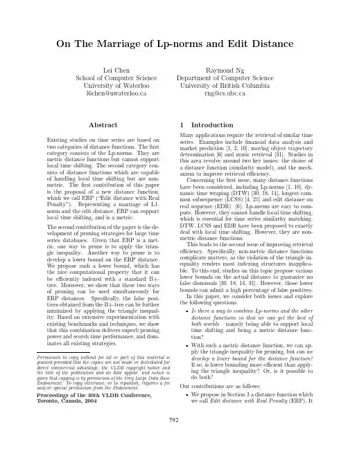 [10]        On the marriage of lp-norms and edit distance