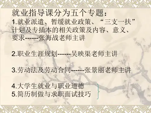 就业指导课精品PPT课件