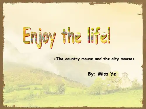country mouse and city mouse