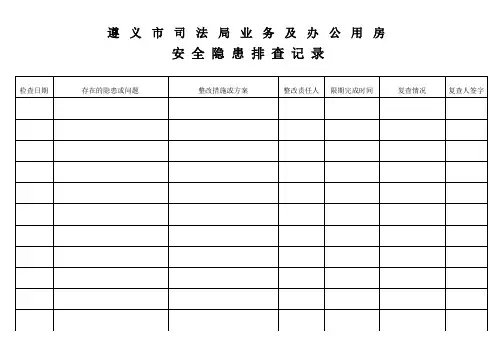安全隐患排查记录