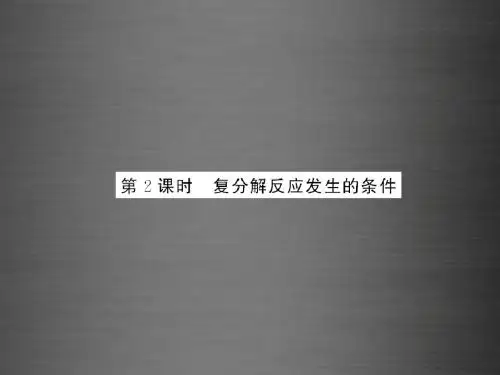 2016九年级化学下册第十一单元课题1第2课时复分解.