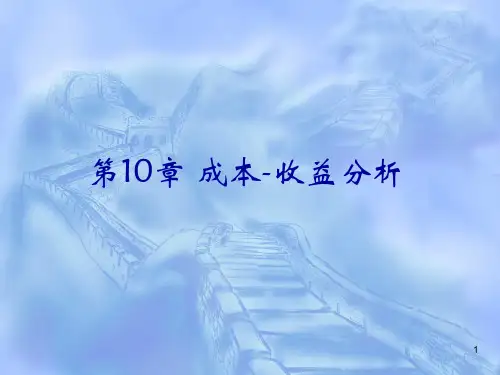 成本收益分析