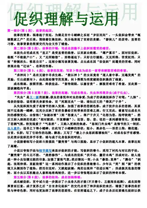 促织 蒲松龄, 理解与运用
