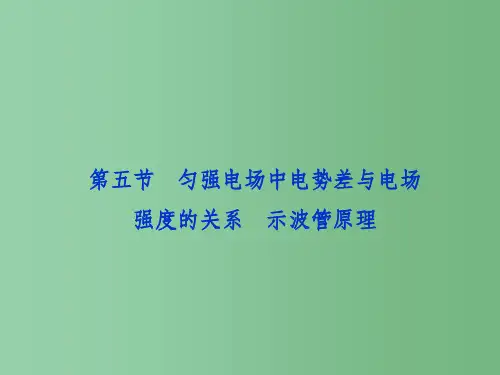 高中物理 第五节 匀强电场中电势差与电场强度的关系示波管原理 教科版选修3-1