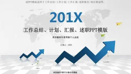 【2018新】英语教师年度考核个人总结【优质PPT模板幻灯片】