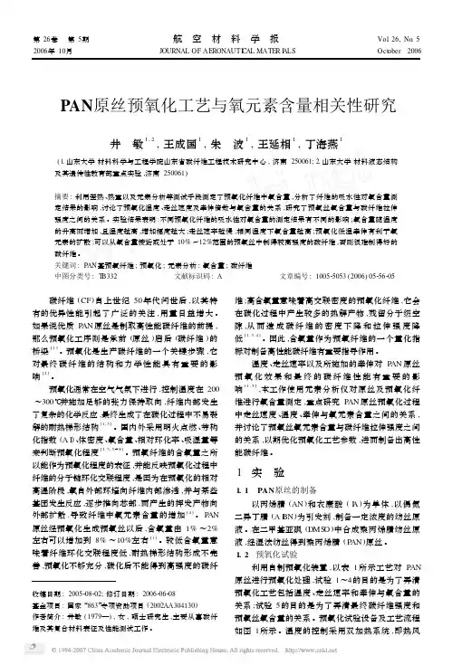 PAN原丝预氧化工艺与氧元素含量相关性研究