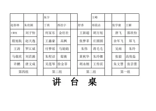 班级座位表模板