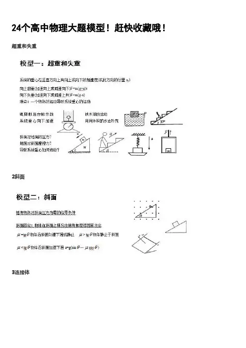 24个高中物理大题模型