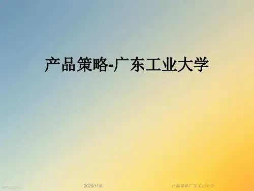 产品策略广东工业大学