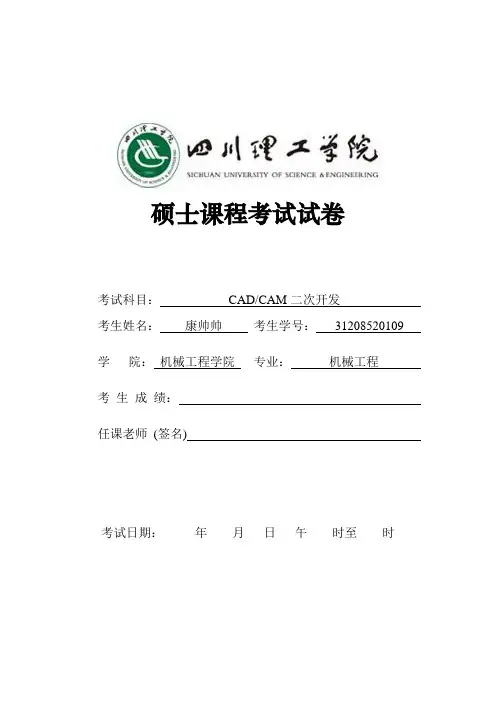 CAD CAM作业